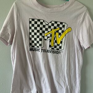 MTV Purple Graphic Short Sleeve Tee